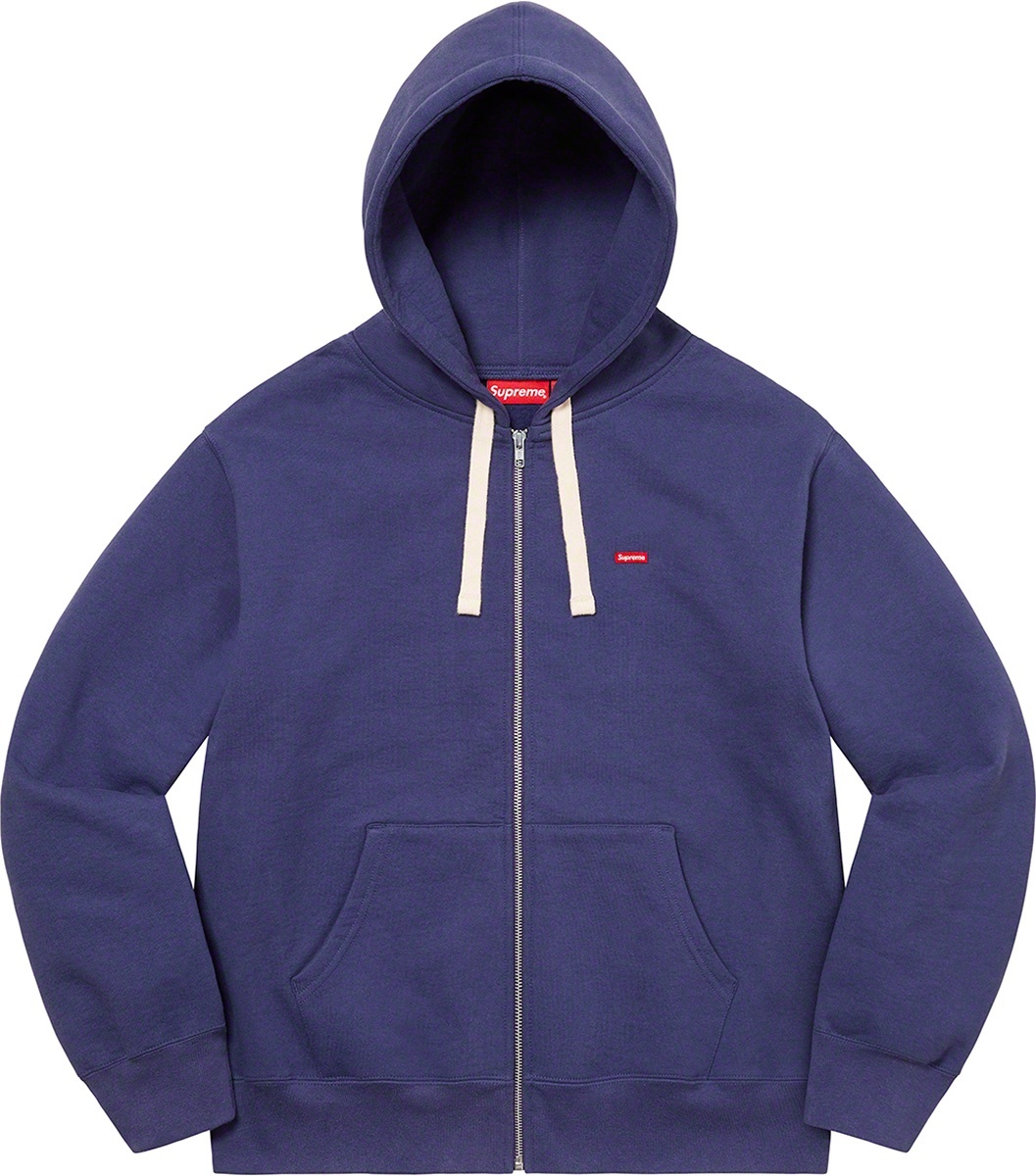 Small Box Drawcord Zip Up Hooded Sweatshirt view 2